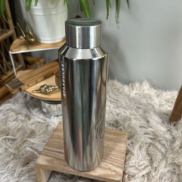 Starbucks Silver 50th Anniversary Mermaid Stainless Steel Water Bottle 20 oz - Picture 11 of 17